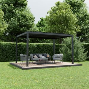 Pergola 'Shade' dunkelgrau 395 x 230 x 290 cm