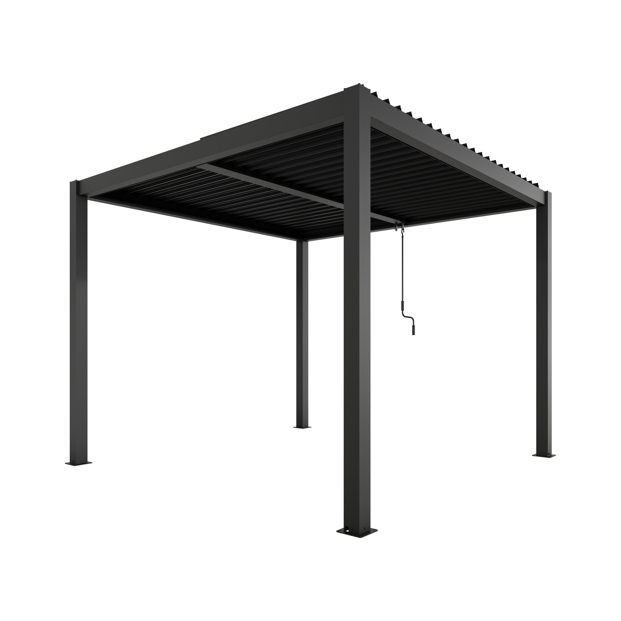 Pergola 'Shade' dunkelgrau mit Beleuchtung 296 x 230 x 290 cm + product picture