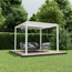 Pergola 'Shade' weiß mit Beleuchtung 296 x 230 x 290 cm