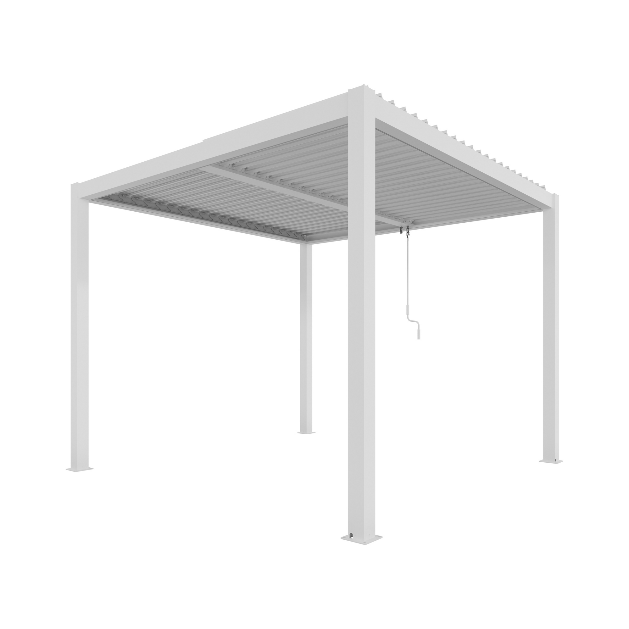 Pergola 'Shade' weiß mit Beleuchtung 296 x 230 x 290 cm + product picture