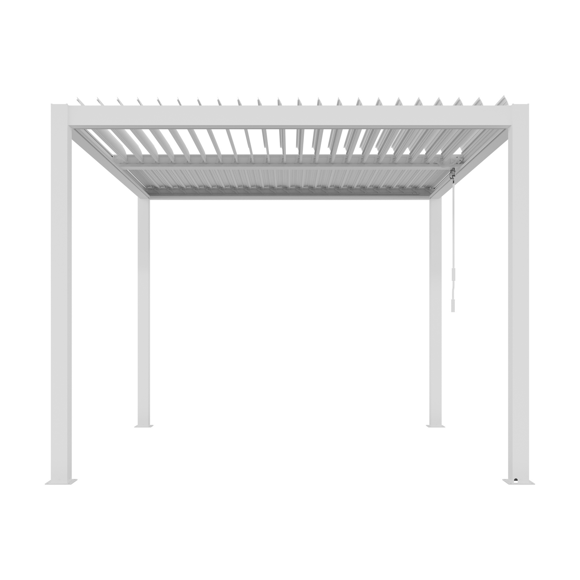 Pergola 'Shade' weiß mit Beleuchtung 296 x 230 x 290 cm + product picture