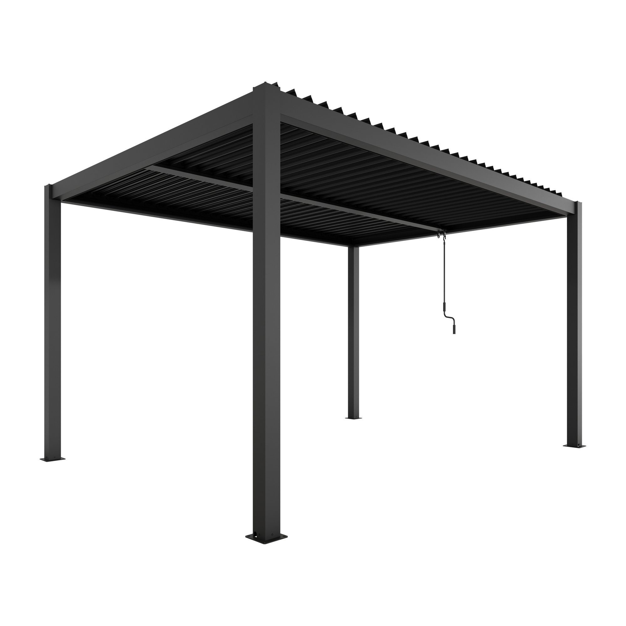 Pergola 'Shade' dunkelgrau mit Beleuchtung 395 x 230 x 290 cm + product picture