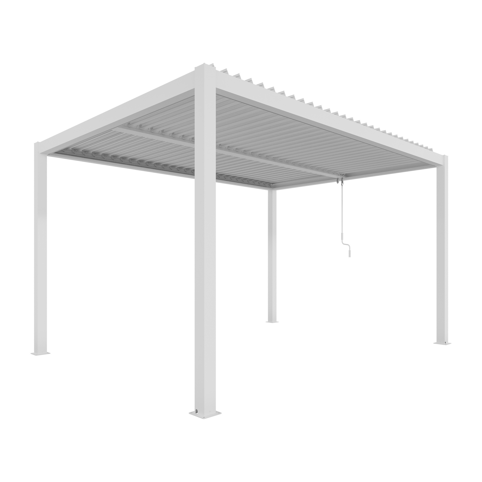 Pergola 'Shade' weiß mit Beleuchtung 395 x 230 x 290 cm + product picture