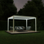 Pergola 'Shade' weiß mit Beleuchtung 395 x 230 x 290 cm
