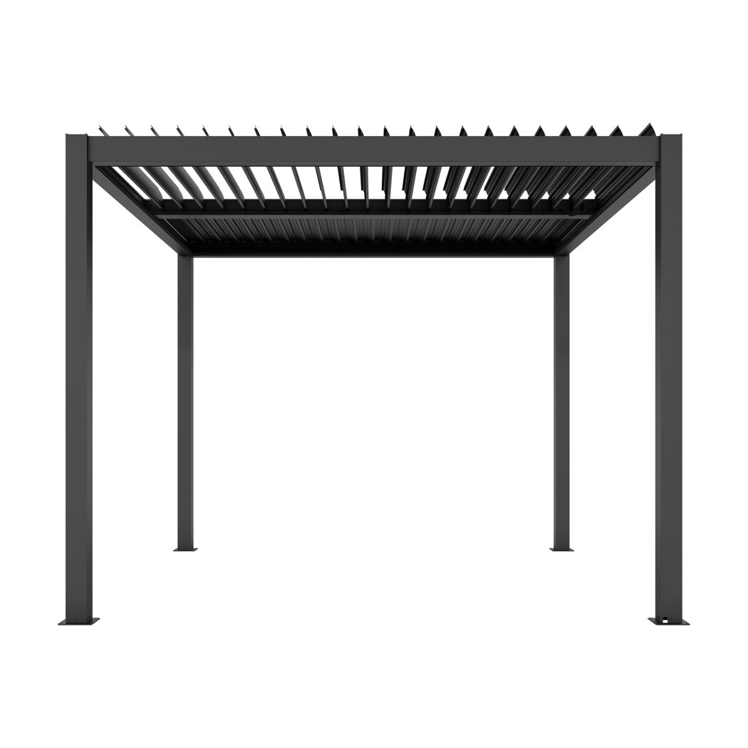 Pergola 'Shade' dunkelgrau elektrisch 296,6 x 230 x 290 cm