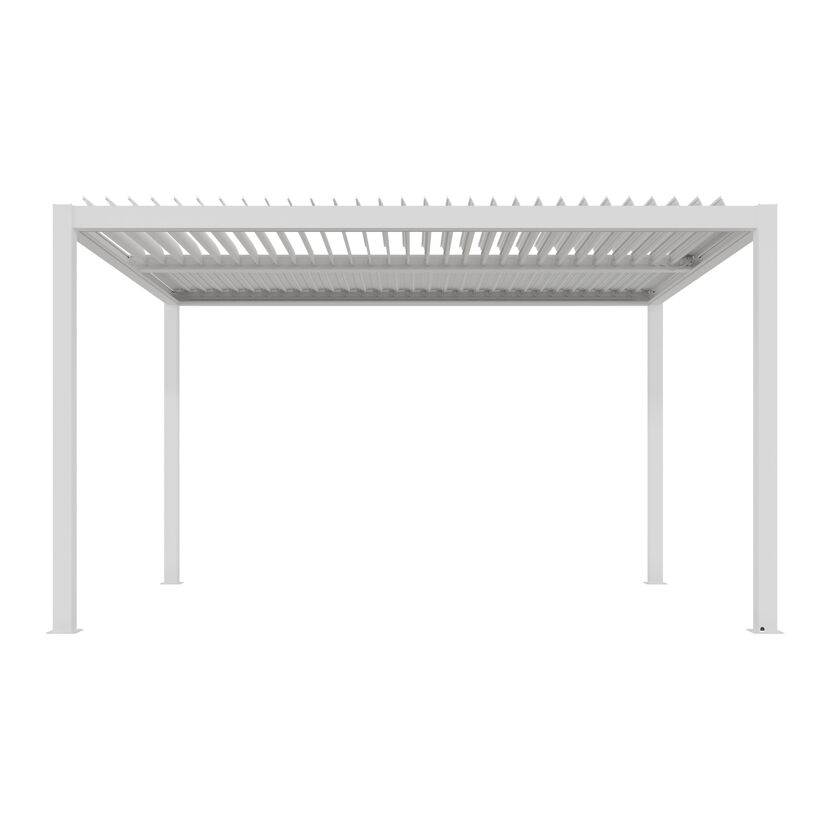 Pergola 'Shade' weiß elektrisch 395,8 x 230 x 290 cm