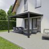 Pergola 'Shade' dunkelgrau 395,8 x 230 x 298,8 cm