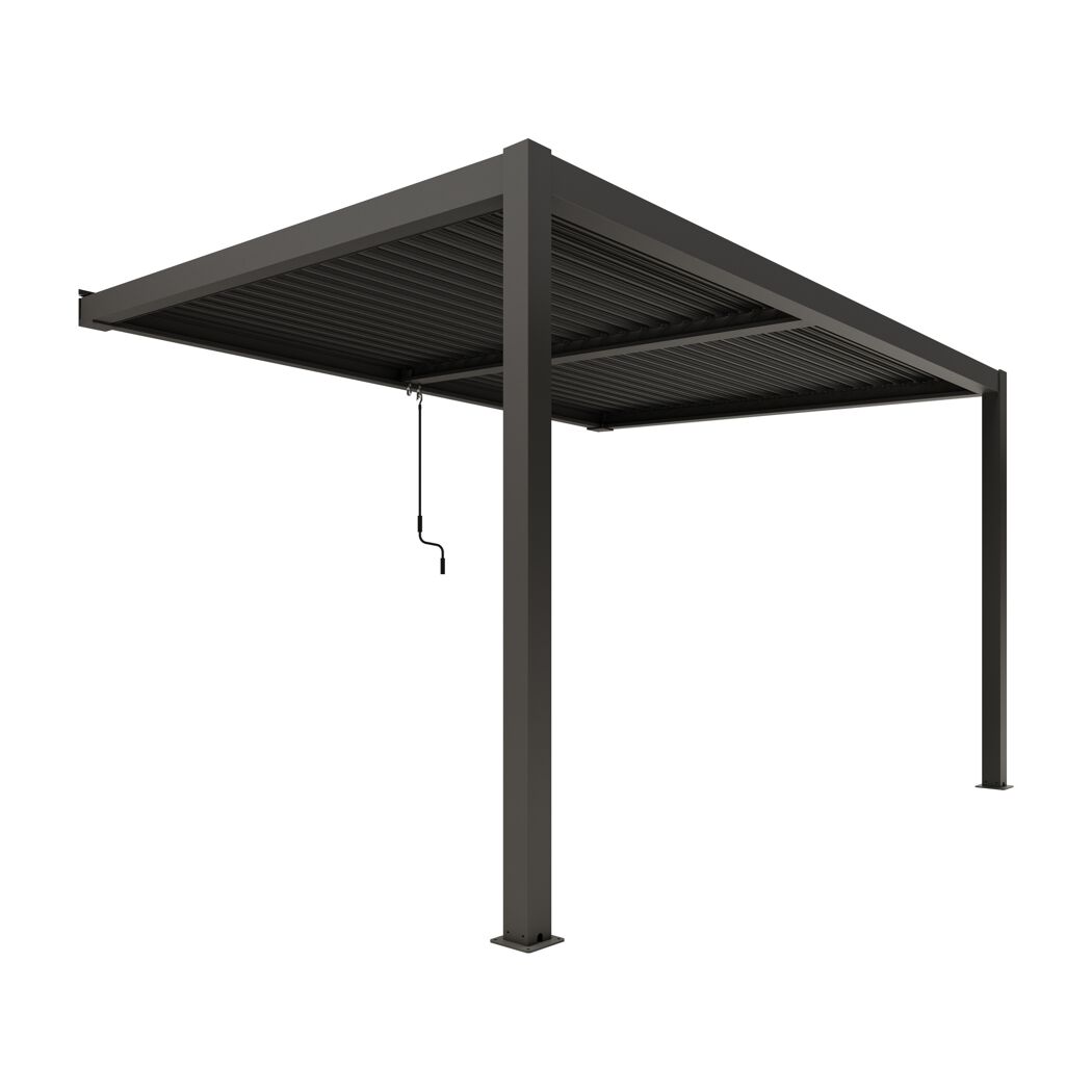 Pergola 'Shade' dunkelgrau 395,8 x 230 x 298,8 cm