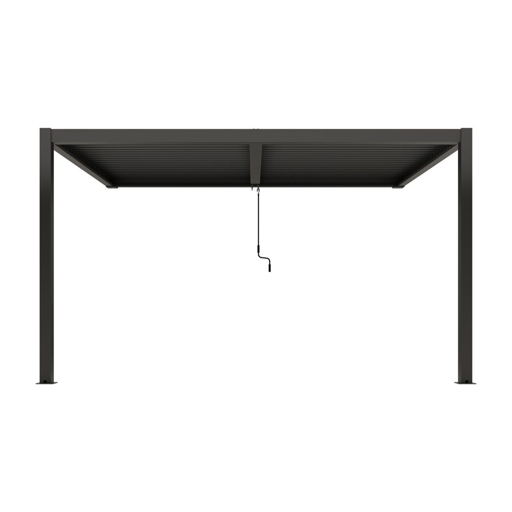 Pergola 'Shade' dunkelgrau 395,8 x 230 x 298,8 cm