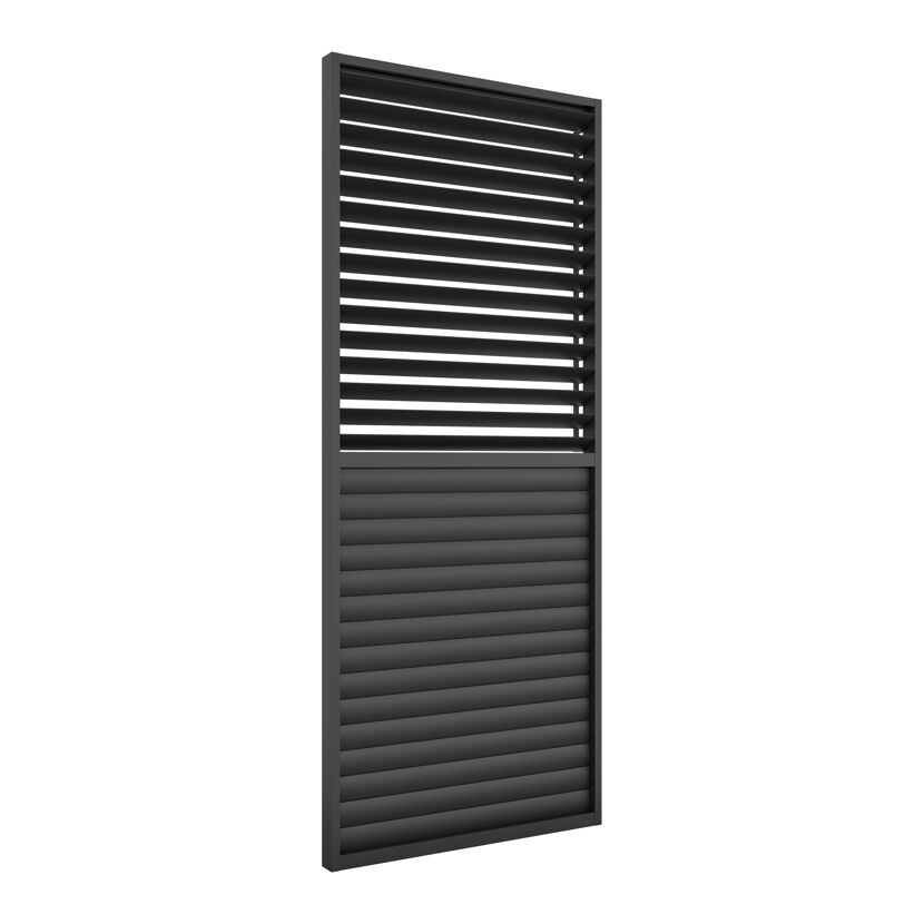 Lamellenwand dunkelgrau 90 x 217,5 cm