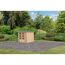 Metall-Holzgartenhaus 'Komet 2 A' Fichtenholz naturbelassen / graualuminium 209 x 208,5 x 213 cm