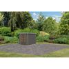 Metall-Holzgartenhaus 'Komet 2 B' Fichtenholz terragrau Metall graualuminium 209 x 208,5 x 213 cm