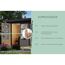 Metall-Holzgartenhaus-Set 'Komet 2 B' Fichtenholz terragrau Metall graualuminium 438 x 208,5 x 213 cm