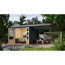 Metall-Holzgartenhaus-Set 'Komet 2 C' anthrazit / graualuminium 438 x 208,5 x 213 cm