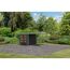 Metall-Holzgartenhaus-Set 'Komet 2 C' anthrazit / graualuminium 438 x 208,5 x 213 cm