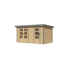Metall-Holzgartenhaus 'Antaris A' Fichtenholz naturbelassen Metall graualuminium 400,5 x 209 x 213,5 cm