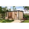 Metall-Holzgartenhaus 'Antaris A' Fichtenholz naturbelassen / anthrazit 400,5 x 209 x 213,5 cm