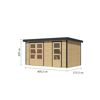 Metall-Holzgartenhaus 'Antaris A' Fichtenholz naturbelassen / anthrazit 400,5 x 209 x 213,5 cm