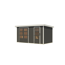 Metall-Holzgartenhaus 'Antaris B' Fichtenholz terragrau Metall weiß 400,5 x 209 x 213,5 cm