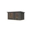 Metall-Holzgartenhaus 'Antaris B' Fichtenholz terragrau Metall graualuminium 400,5 x 209 x 213,5 cm