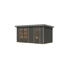 Metall-Holzgartenhaus 'Antaris B' Fichtenholz terragrau Metall graualuminium 400,5 x 209 x 213,5 cm