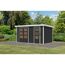 Metall-Holzgartenhaus 'Antaris C' Fichtenholz anthrazit Metall weiß 400,5 x 209 x 213,5 cm