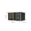 Metall-Holzgartenhaus 'Antaris C' Fichtenholz anthrazit Metall weiß 400,5 x 209 x 213,5 cm