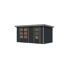 Metall-Holzgartenhaus 'Antaris C' Fichtenholz anthrazit Metall graualuminium 400,5 x 209 x 213,5 cm