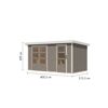Metall-Holzgartenhaus 'Antaris D' Fichtenholz wassegrau Metall weiß 400,5 x 209 x 213,5 cm