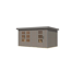 Metall-Holzgartenhaus 'Antaris D' Fichtenholz wassergrau Metall graualuminium 400,5 x 209 x 213,5 cm