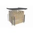Metall-Holzgartenhaus 'Antaris D' Fichtenholz wassergrau Metall graualuminium 400,5 x 209 x 213,5 cm