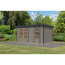 Metall-Holzgartenhaus 'Antaris D' Fichtenholz wassergrau Metall anthrazit 400,5 x 209 x 213,5 cm