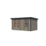 Metall-Holzgartenhaus 'Antaris D' Fichtenholz wassergrau Metall anthrazit 400,5 x 209 x 213,5 cm