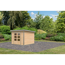 Metall-Holzgartenhaus 'Meteor  6 A' Fichtenholz naturbelassen Metall graualuminium 271 x 218,5 x 271 cm