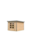 Metall-Holzgartenhaus 'Meteor  6 A' Fichtenholz naturbelassen Metall graualuminium 271 x 218,5 x 271 cm