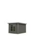 Metall-Holzgartenhaus 'Meteor 6 B' Fichtenholz terragrau Metall graualuminium 271 x 218,5 x 271 cm
