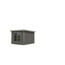 Metall-Holzgartenhaus 'Meteor 6 B' Fichtenholz terragrau Metall graualuminium 271 x 218,5 x 271 cm