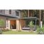 Metall-Holzgartenhaus-Set 'Meteor 6 A' naturbelassen / graualuminium 574 x 218,5 x 271 cm