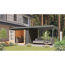 Metall-Holzgartenhaus-Set 'Meteor 6 B' Fichtenhoz terragrau Metall graualuminium 574 x 218,5 x 271 cm