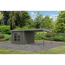 Metall-Holzgartenhaus-Set 'Meteor 6 B' Fichtenhoz terragrau Metall graualuminium 574 x 218,5 x 271 cm