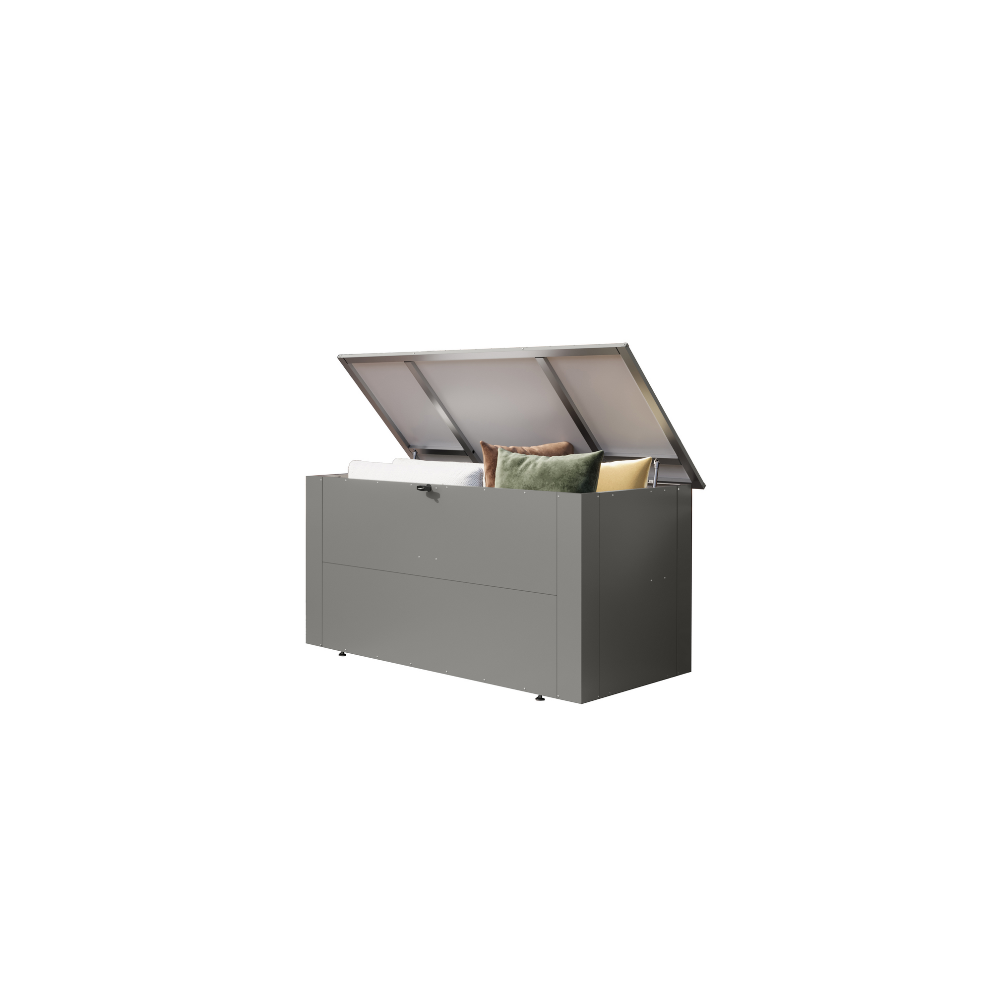 Garten-Aufbewahrungsbox 'Meissa 2' graualuminium 176 x 79 x 95 cm