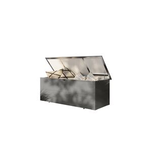 Gartenbox 'Meissa' Blech aluminiumfarben 199,5 x 71 x 95 cm