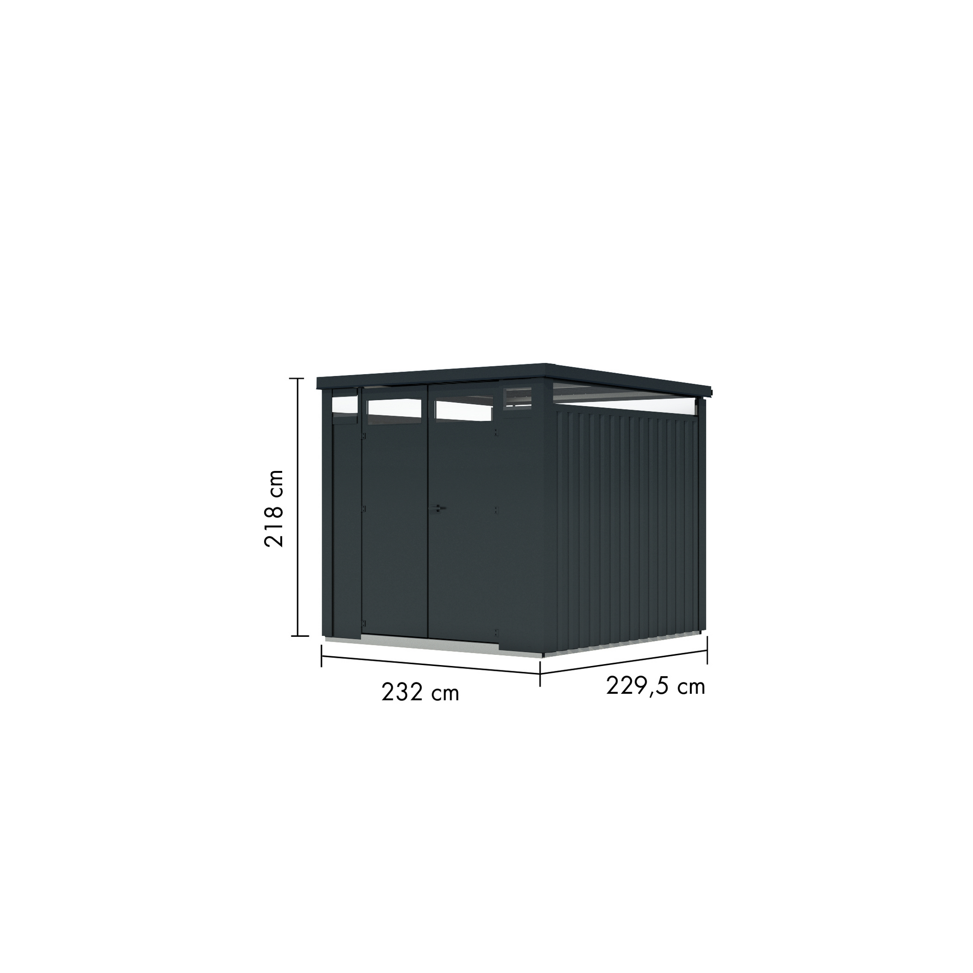 Metallgerätehaus 'Polaris 2' anthrazit 232 x 218 x 229,5 cm + product picture