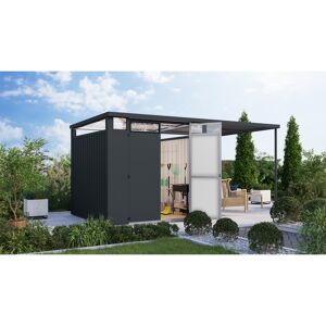 Metallgerätehaus-Set 'Polaris 2' anthrazit 448 x 218 x 229,5 cm