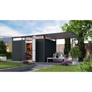 Metallgerätehaus-Set 'Polaris 3' anthrazit 559 x 218 x 232 cm