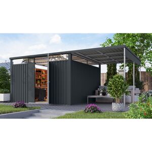 Metallgerätehaus-Set 'Polaris 3,5' anthrazit 560 x 220 x 343 cm