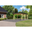 Einzelcarport 'Elmo 1' Leimholz naturbelassen 318 x 246,5 x 576,5 cm