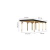 Einzelcarport 'Elmo 2' Leimholz naturbelassen 318 x 246,5 x 813 cm