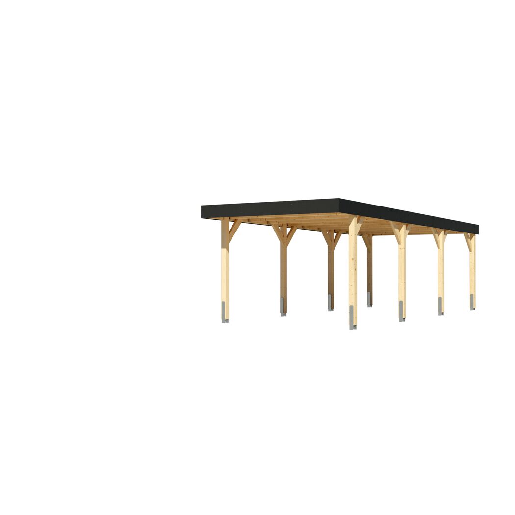 Einzelcarport 'Elmo 2' Leimholz naturbelassen 318 x 246,5 x 813 cm