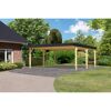 Doppelcarport 'Elmo 1' Leimholz naturbelassen 558 x 246,5 x 576,5 cm